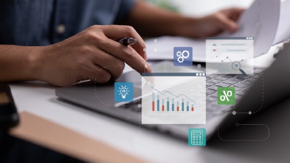 Image of laptop being used