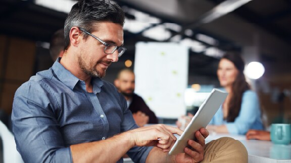 Image of tablet being used