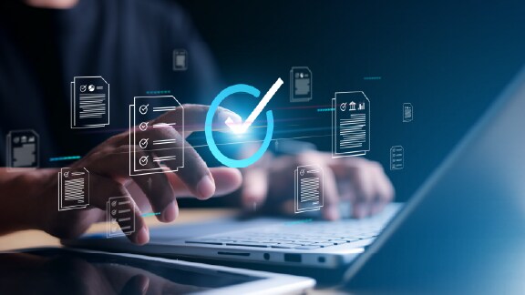 Image of laptop being used